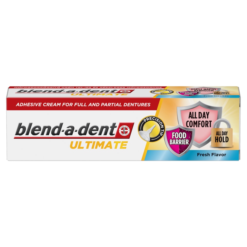 Blend-a-dent Ultimate Fresh Műfogsorrögzítő Krém Teljes és Részleges Műfogsorokhoz, 40 ml  1. kép