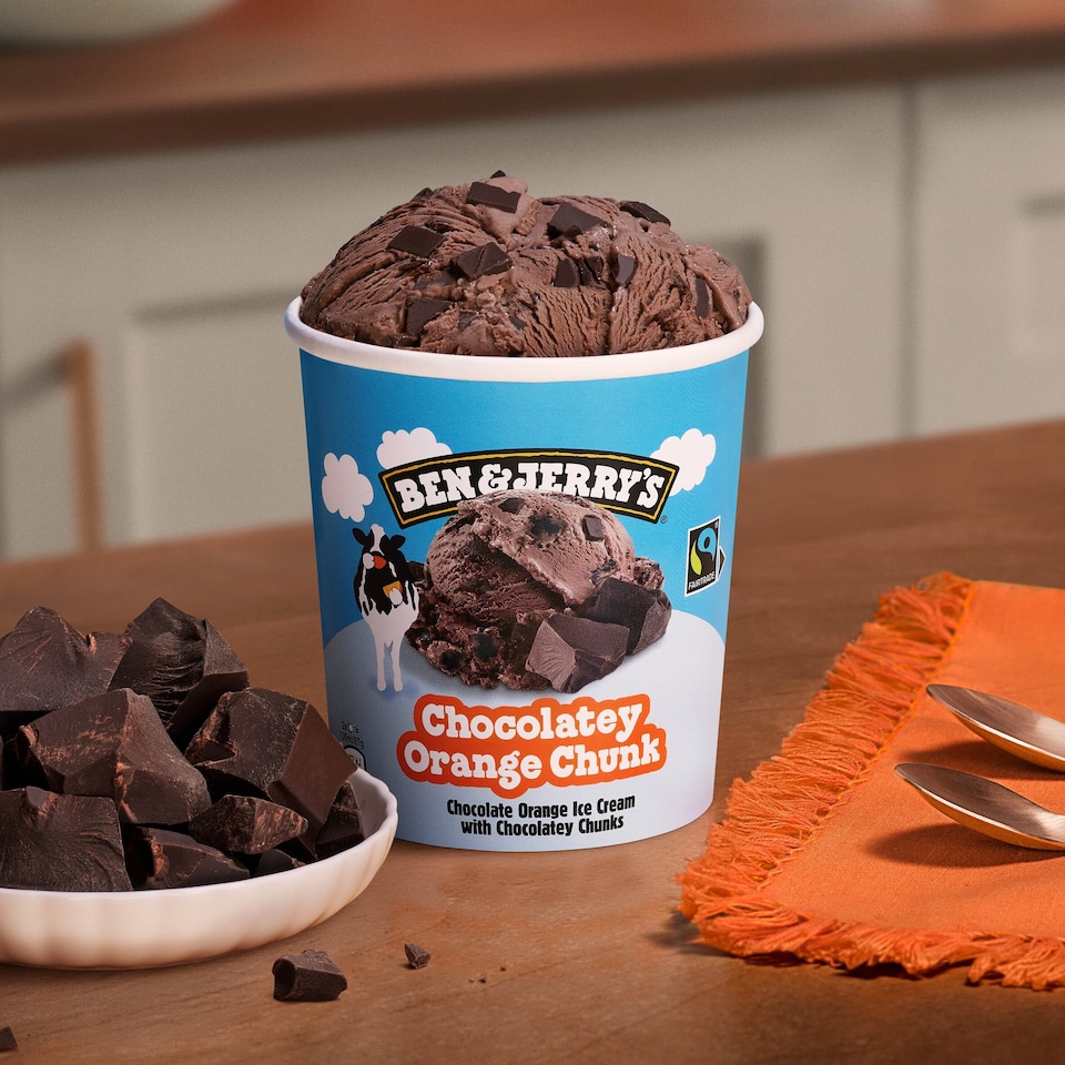 image 1 of Ben & Jerry’s Chocolatey Orange Chunk Ice Cream Tub 465ml