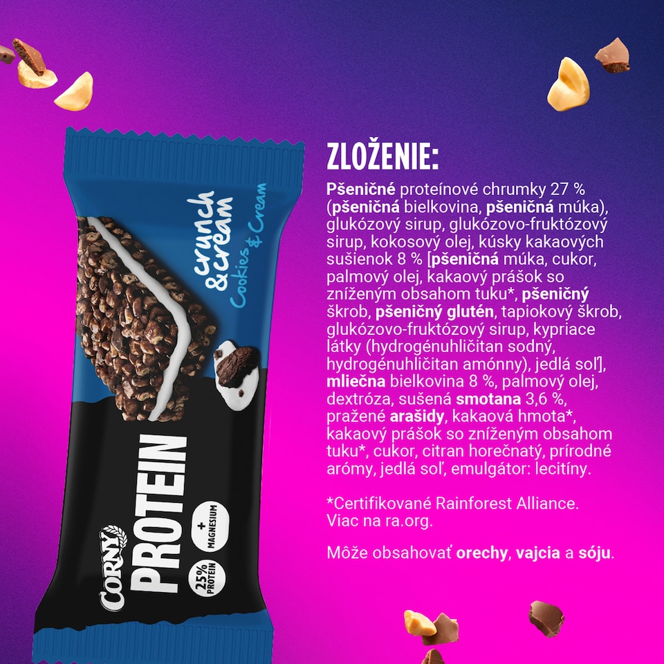 obrázok 1 z CORNY proteín Crunch & Cream Cookies 35 g