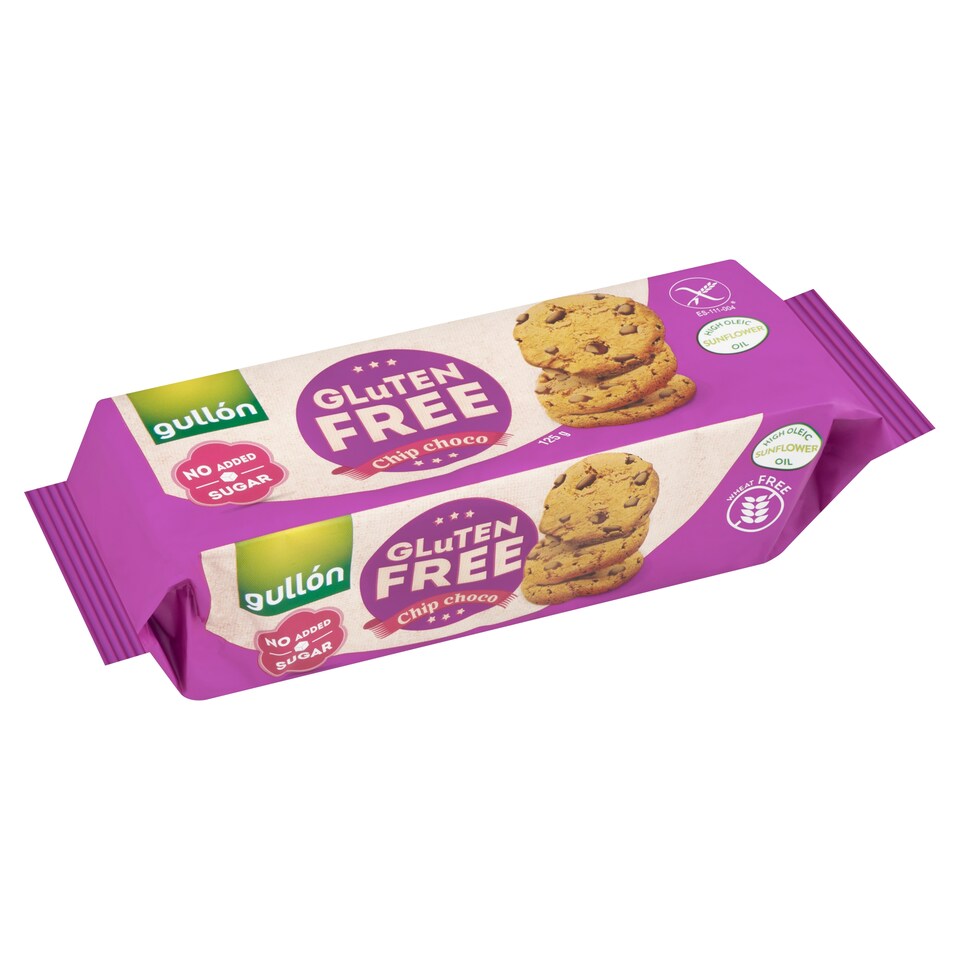 Obrázek 1 pro produkt Gullón Sušenky s kousky čokolády bez lepku 125g