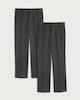 image 4 of F&F School Boys 2-Pack Generous Fit Trousers in Grey