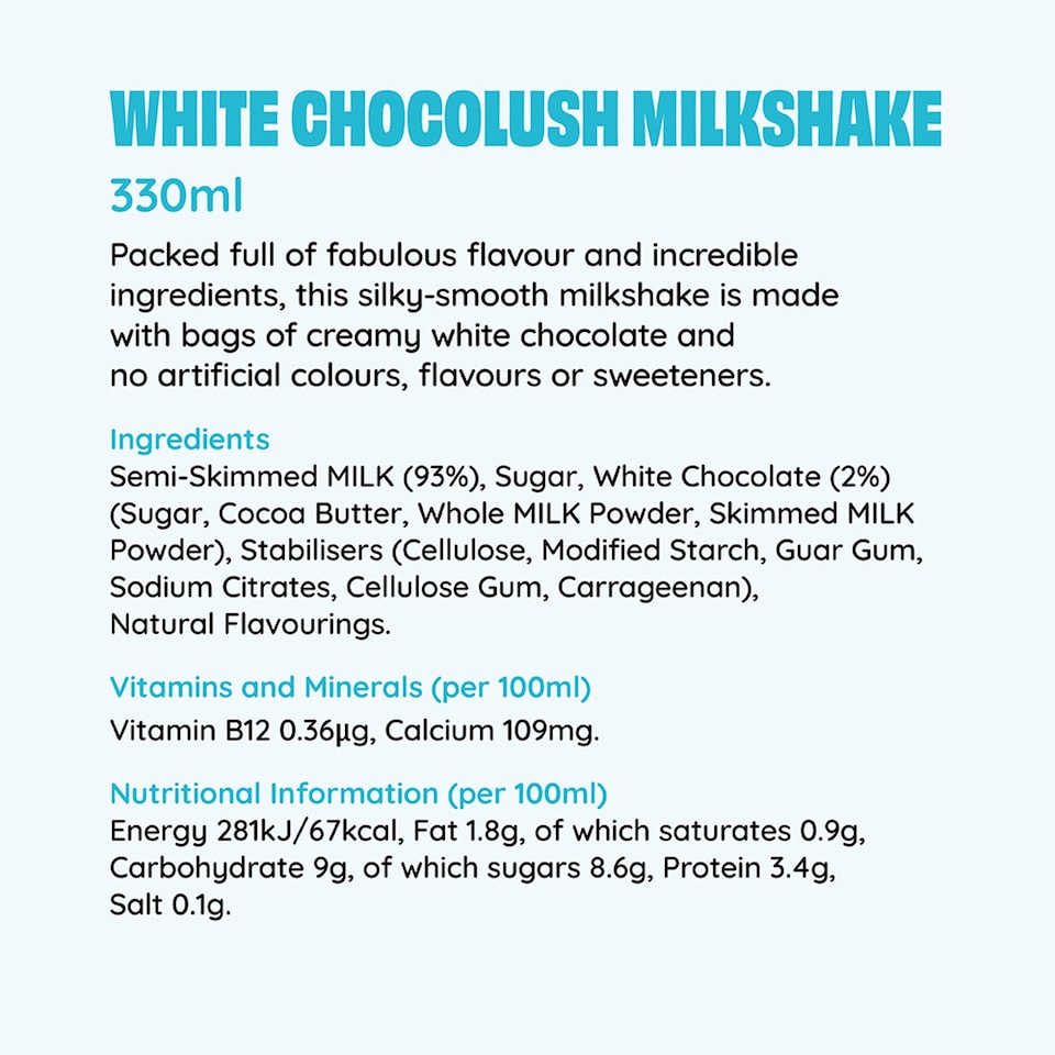 image 1 of Shaken Udder White Choc Milkshake 330ml