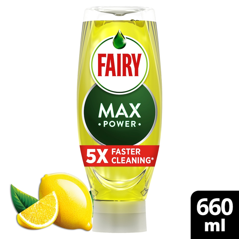 image 1 of Fairy Max Power Lemon Dishwashing Liquid 660ml