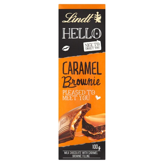LINDT HELLO CARAMEL BROWNIE 100G Tesco Groceries