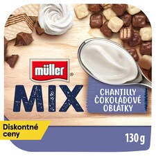 Müller Mix Chantilly Jogurt Choco Waffles Yoghurt with Cream Flavour 130 g