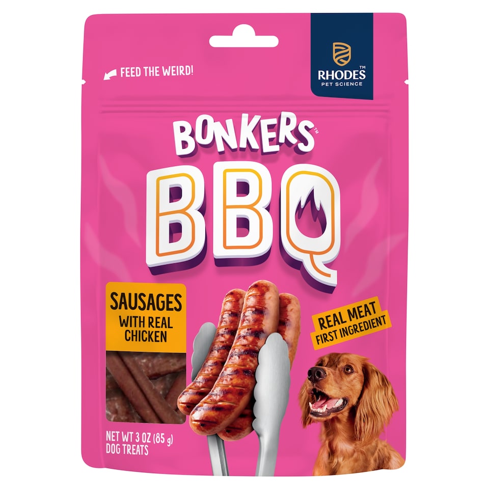 image 1 of BONKERS Dog Treats Dry BBQ Sausages 85 G