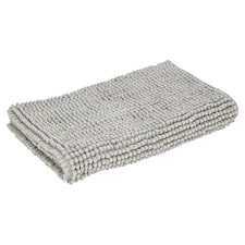 Tesco Microchenille Bath Mat Pale Grey