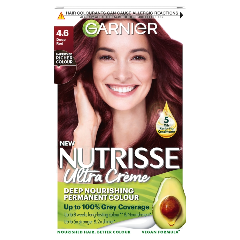 image 1 of Garnier Nutrisse 4.6 Deep Red Permanent Hair Dye