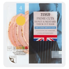 Tesco Prime Cuts Honey & Mustard Ham 125G