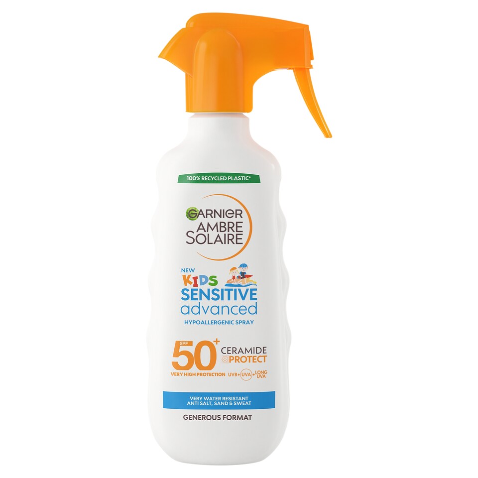 Garnier Ambre Solaire Sensitive Advanced Kids Spray nagyon magas védelem SPF 50+ 270 ml