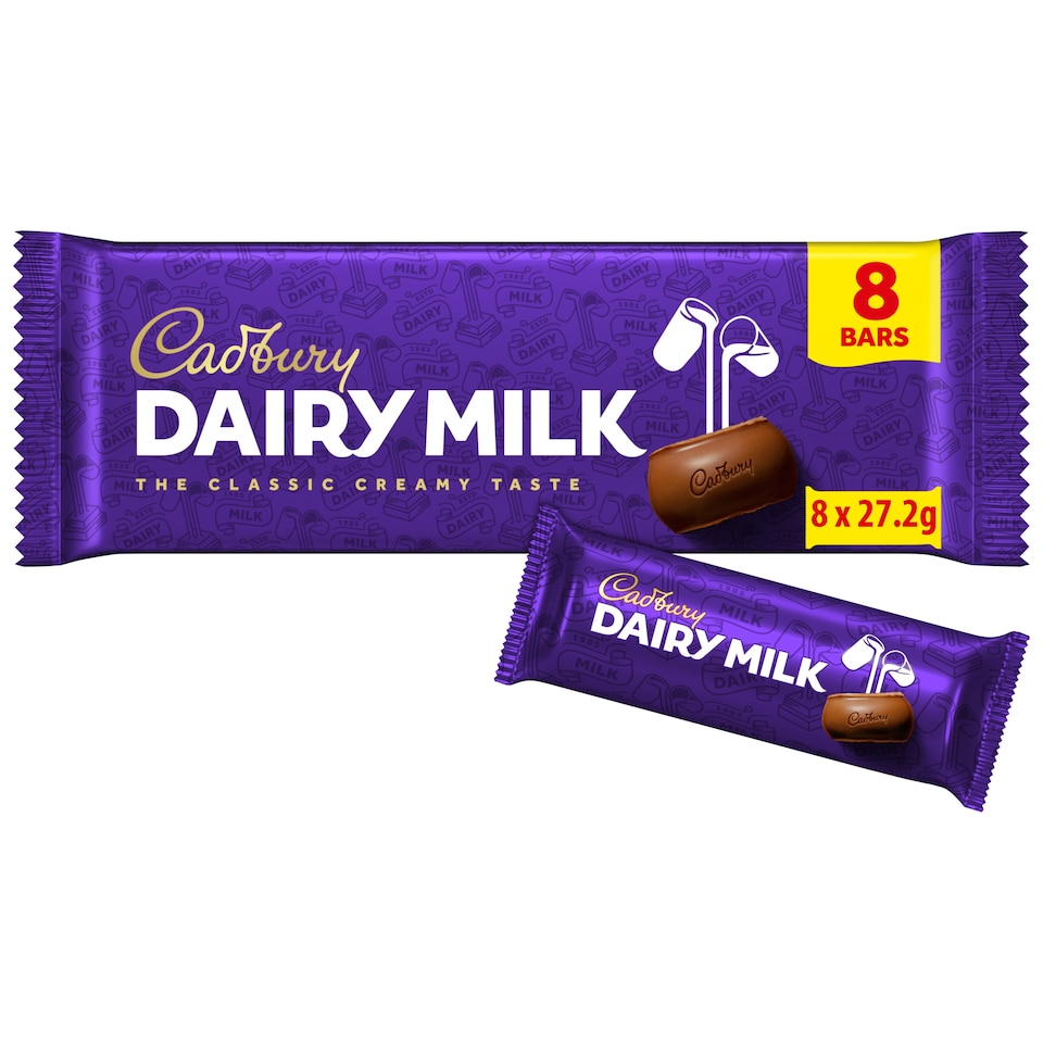 Cadbury Dairy Milk Chocolate Bar 8 x 27.2g