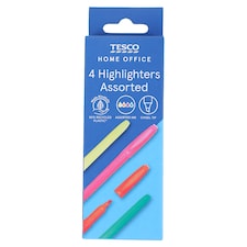 Tesco Highlighters 4 Pack