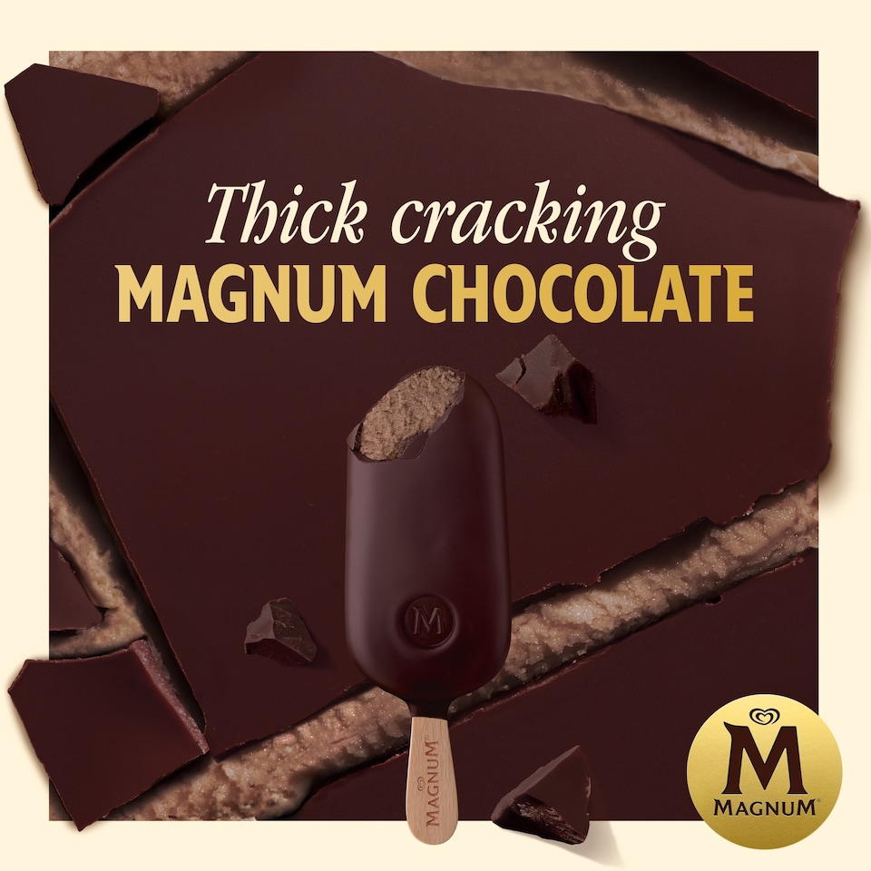 image 1 of Magnum Collection Intense Dark Chocolate Ice Cream Sticks 3 x 100ml