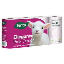 Tento Ellegance Pink Decor toaletní papír 3 vrstvy 8 rolí