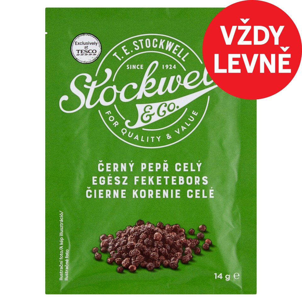 Stockwell & Co. Whole Black Pepper 14g