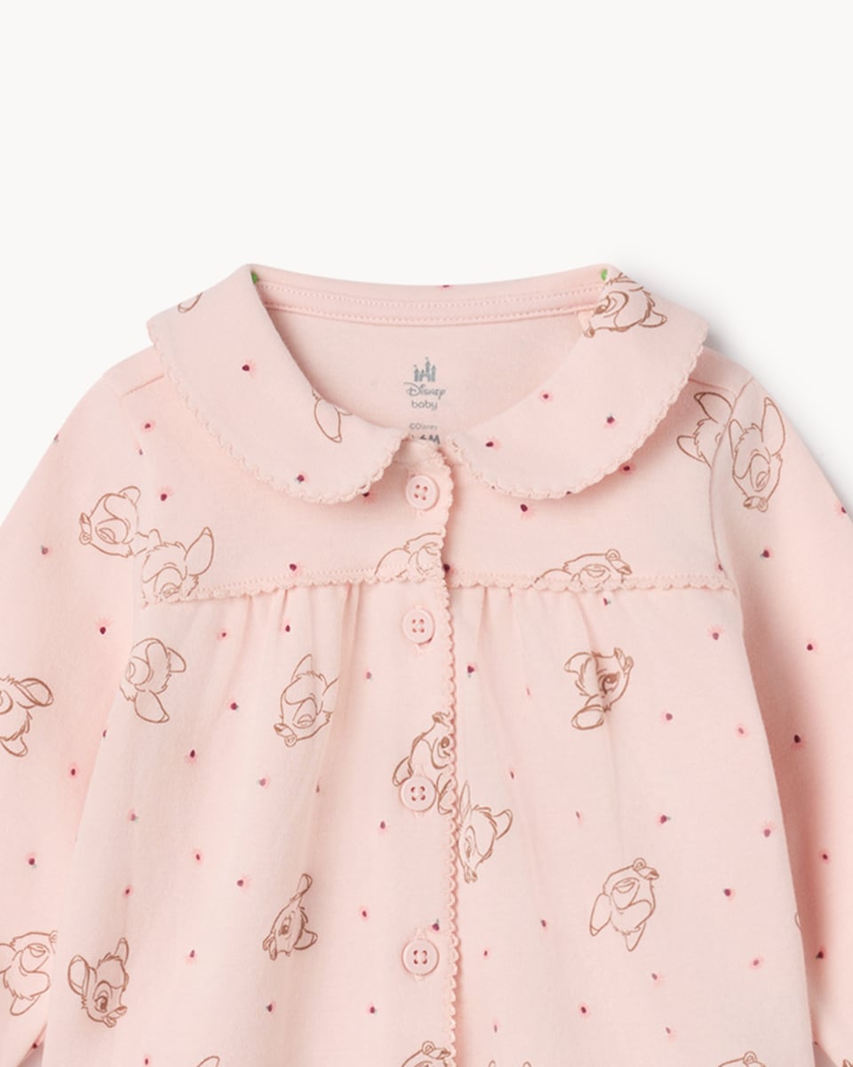 image 1 of Bambi Fleece Dressing Gown and Pyjamas Set in Pink