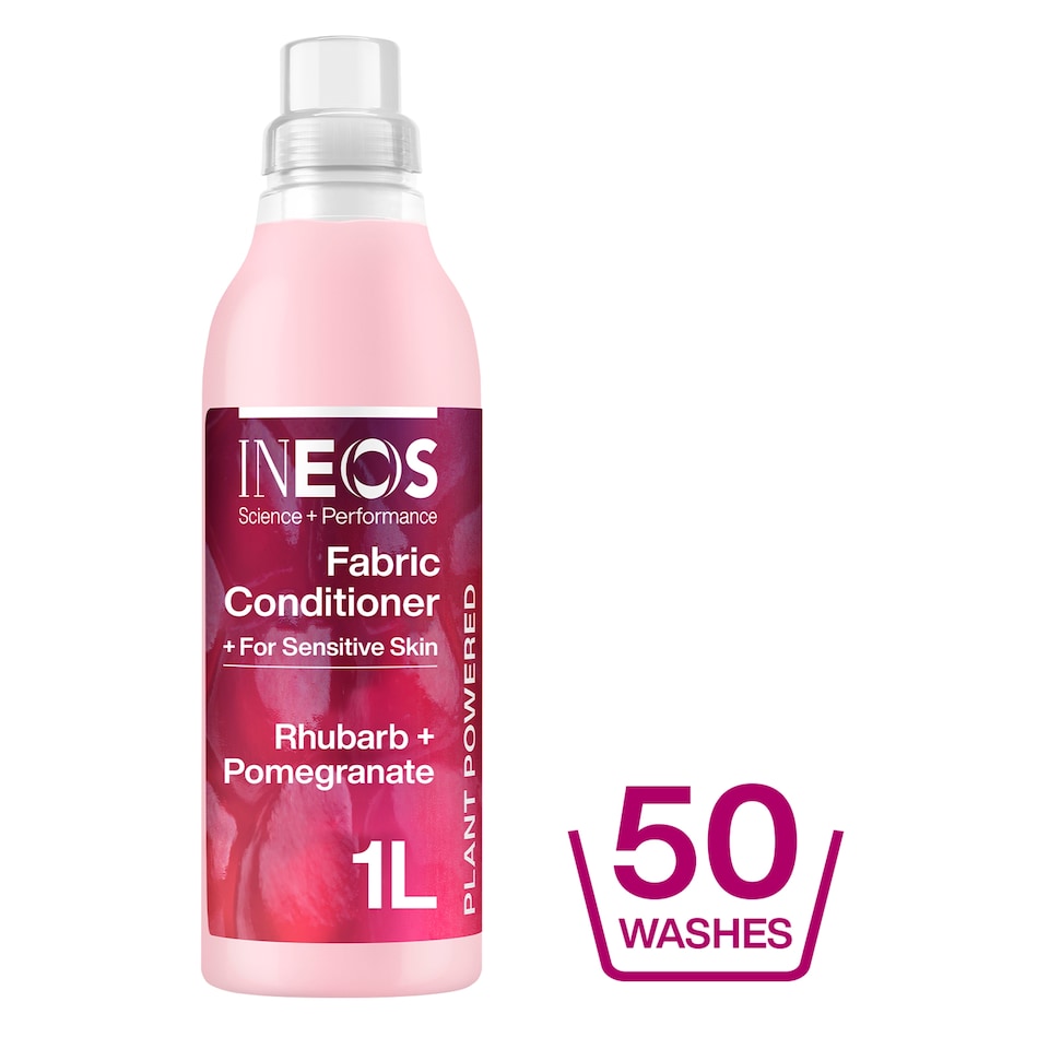 image 1 of INEOS Ultimate Fragrance Fabric Conditioner Rhubarb & Pomegranate 50 Washes 1000ml