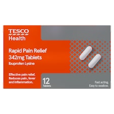 Tesco Health Rapid Pain Relief Tablets - Ibuprofen Lysine 12s