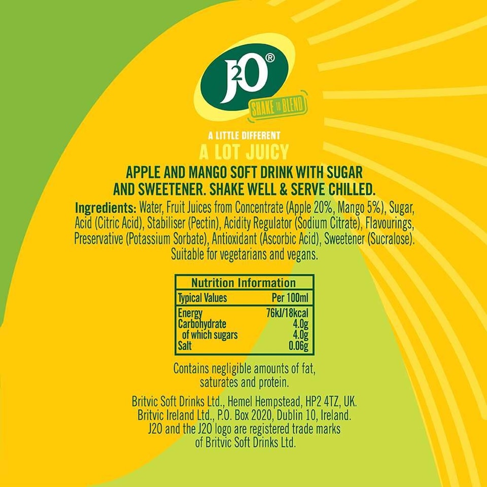 image 1 of J2O Apple & Mango 4x275ml