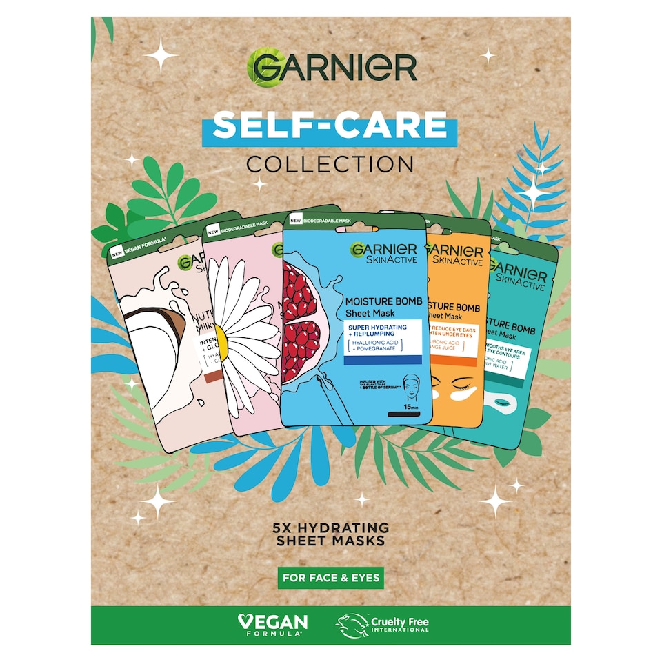 image 1 of Garnier Selfcare Collection 5 Hydrating Sheet Masks