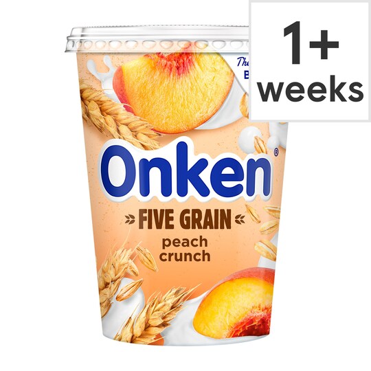 Onken Biopot Wholegrain Peach Yogurt 450G Tesco Groceries