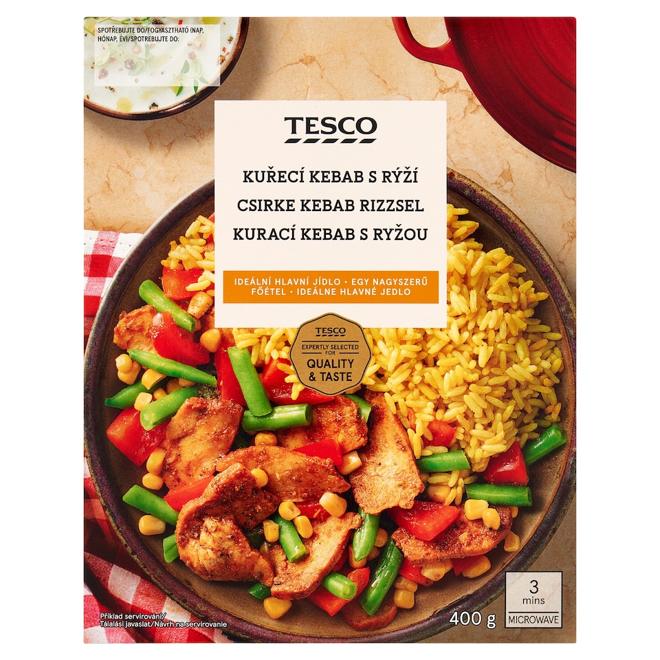 Tesco csirke kebab rizzsel 400 g