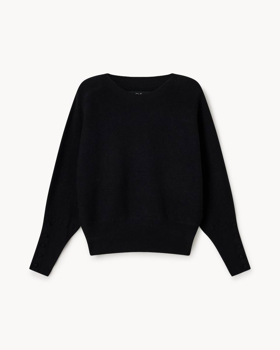F&F Batwing Knitted Jumper in Black