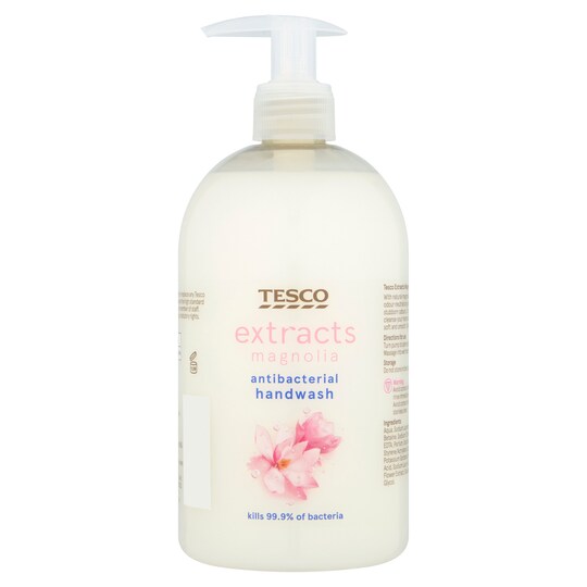 Tesco Extracts Magnolia Antibacterial Hand Wash 500Ml Tesco Groceries