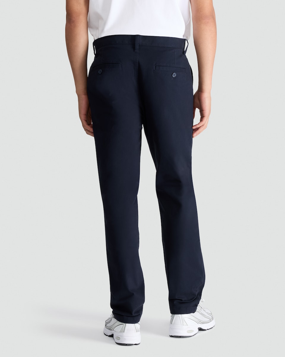 image 1 of F&F Cotton Rich Straight Leg Chino Trousers  in Navy