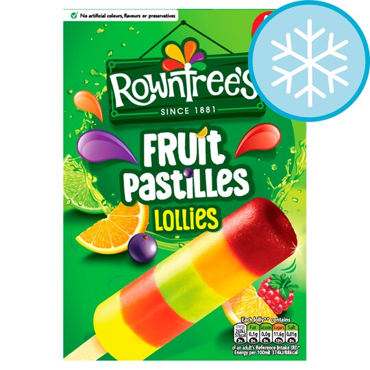 Rowntrees Fruit Pastilles Lollies 4X65ml Tesco Groceries