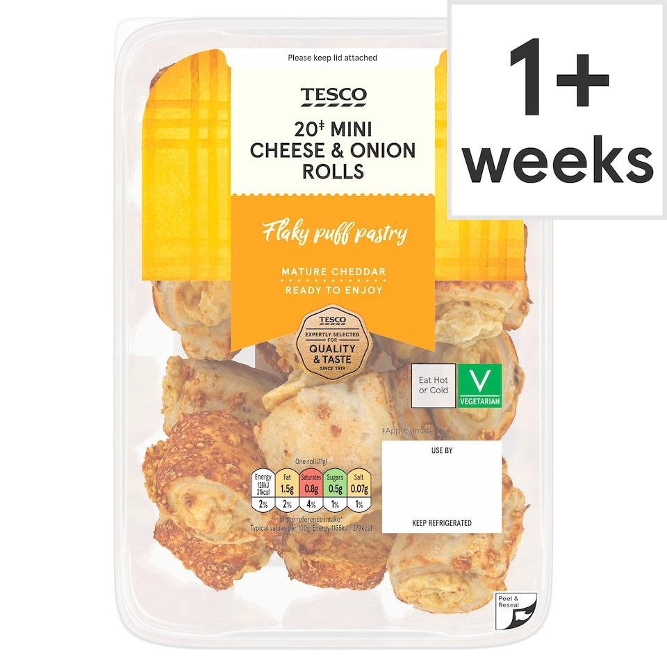 Tesco Mini Cheese & Onion Rolls 220g