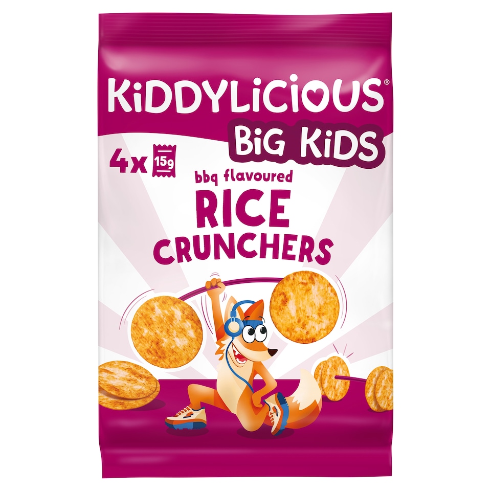 image 1 of Kiddylicious Big Kids BBQ Rice Crunchers 4x15g