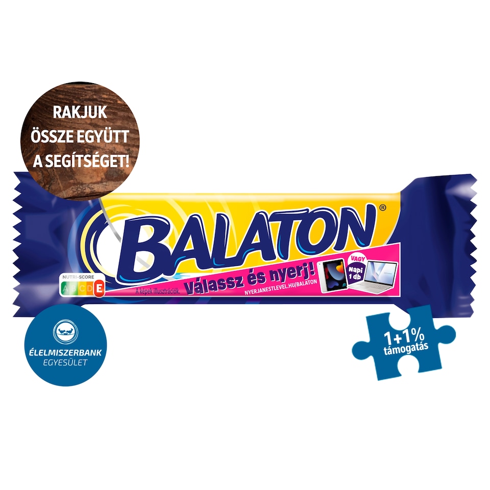 Balaton Wafer Filled with Cocoa Cream, Coated in Cocoa Milk Dollop 27 g