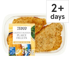 Tesco Lightly Dusted Plaice Fillets 265G