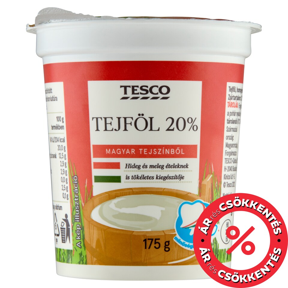 Tesco Sour Cream 20% 175 g