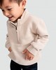 image 2 of F&F Boys Cotton Rich Half Zip Sweatshirt in Stone