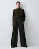 image 1 of The F&F Edit Super Wide Leg Trousers in Khaki
