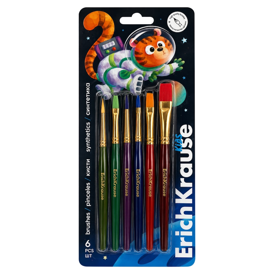 Erich Krause Space Animals Brushes 6 pcs