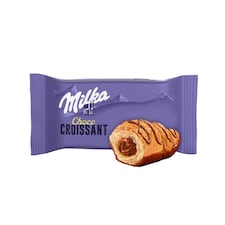 Milka Choco croissant s náplní s mléčnou čokoládou máčené v mléčné čokoládě zdobené mléčnoučoko 50 g