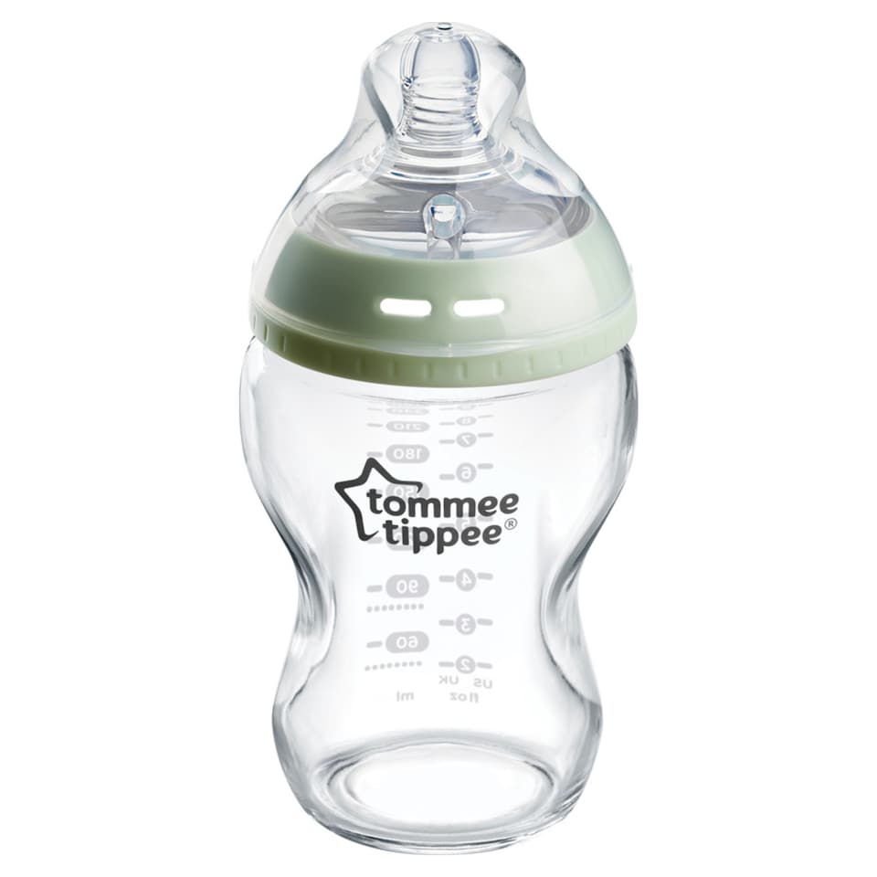 image 1 of Tommee Tippee Natural Start Baby Bottles, Glass, 250ml, 0m+, Pack of 1