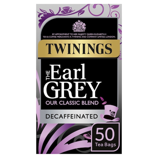 Twinings Earl Grey Decaffeinated 50 Teabags 125G Tesco Groceries