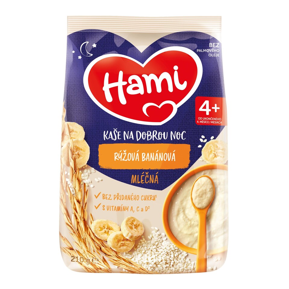 image 1 of Hami Rice and Banana Milk Porridge Good Night 210g