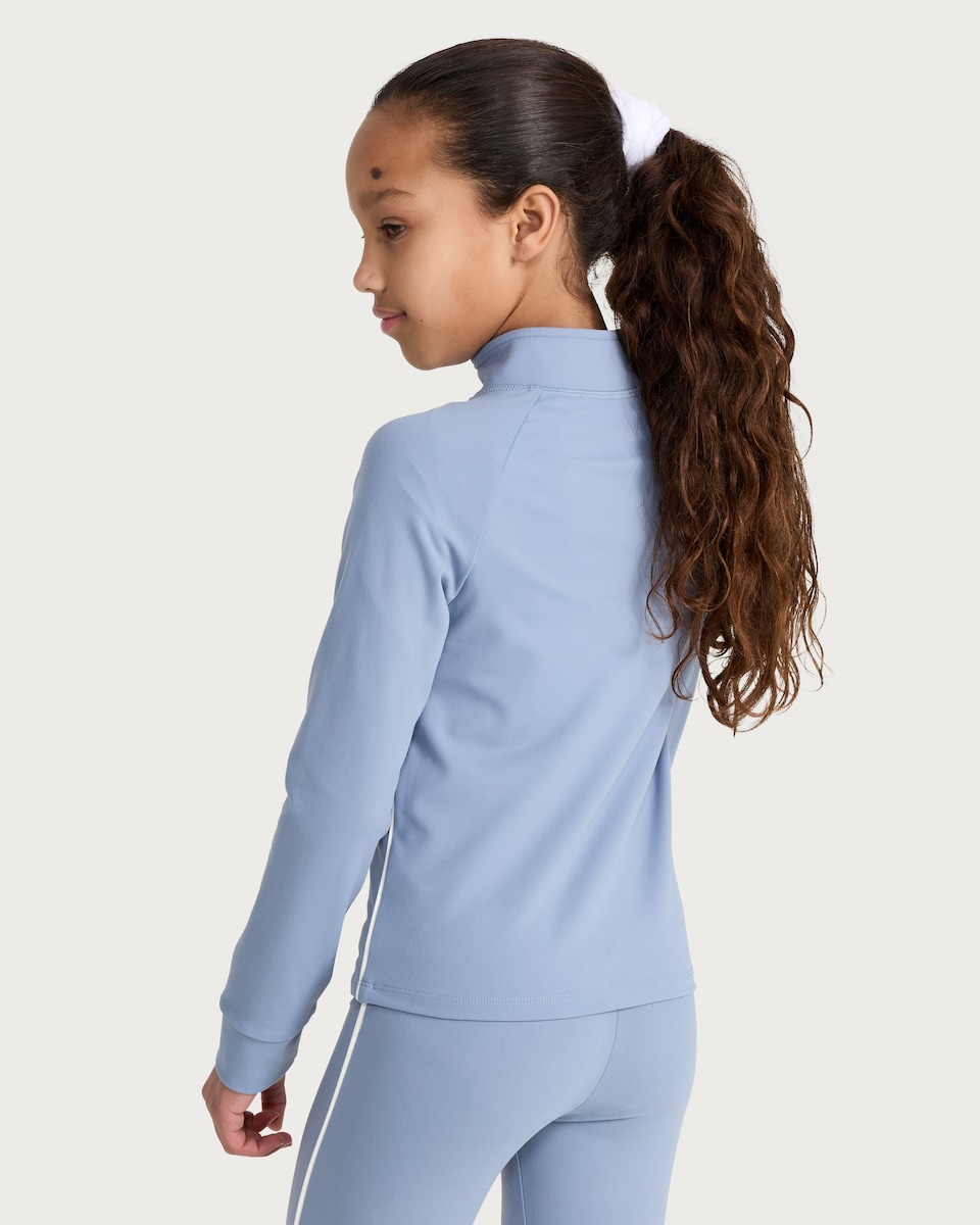image 1 of F&F Active Girls ULTRAMOVE Zip Up Jacket in Blue