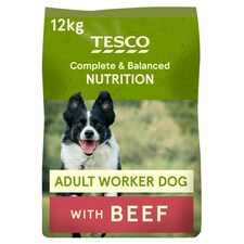 Tesco Beef Worker Dry Dog Food 12Kg