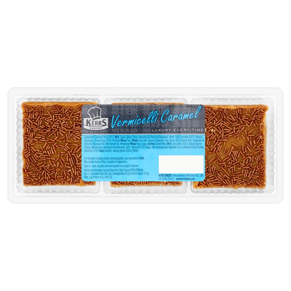 Kerrs Bakery Vermicelli Caramel Slice 3 Pack