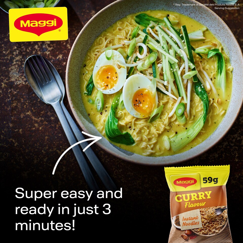 image 1 of Maggi 3 Minute Noodles Curry Flavour 59G
