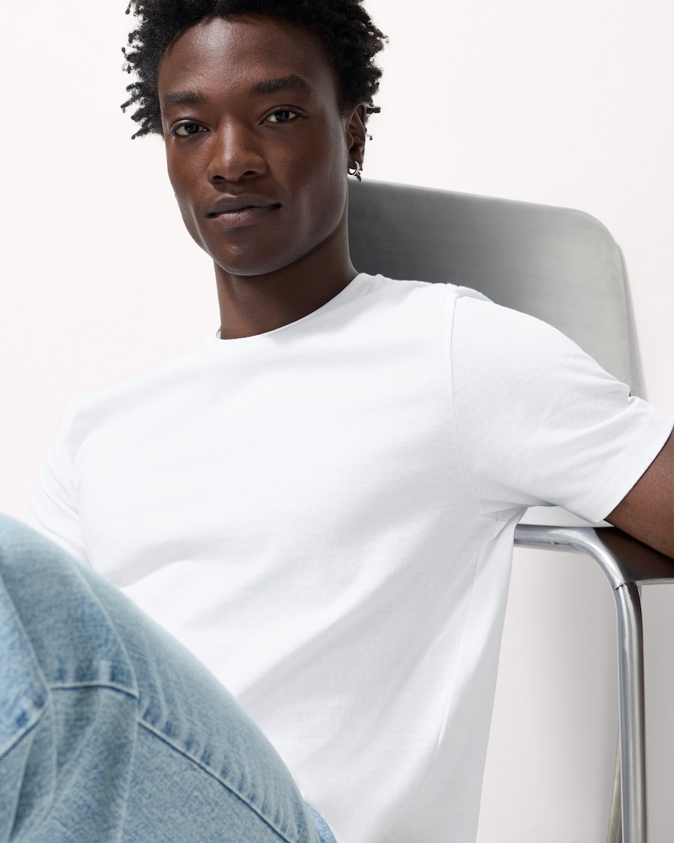 image 1 of F&F 3-Pack Cotton Rich Regular Fit T-Shirts in White