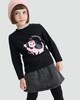 image 2 of F&F Girls Pure Cotton All About the Tricks Slogan Top in Black