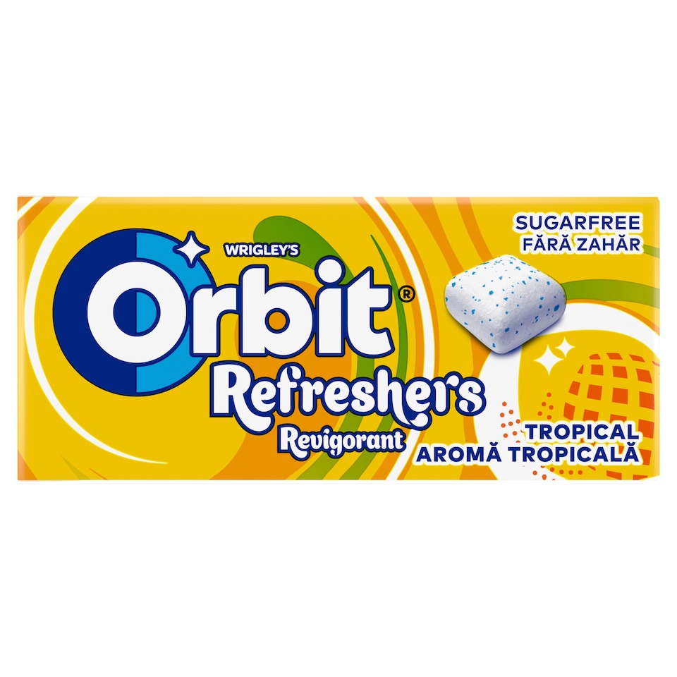 image 1 of Orbit Refreshers Tropical Fruit Flavoured Sugar-Free Chewing Gum with Sweetener 17,9 g