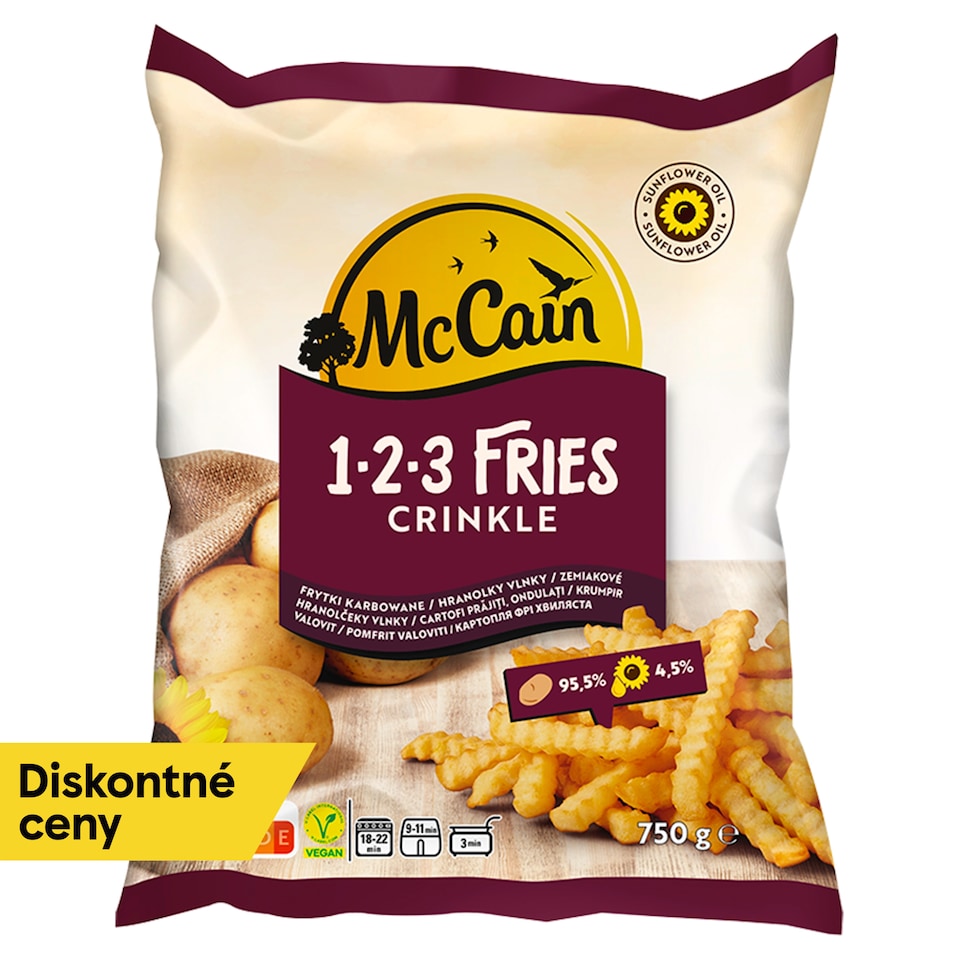 McCain 123 hranolky vlnky 750 g